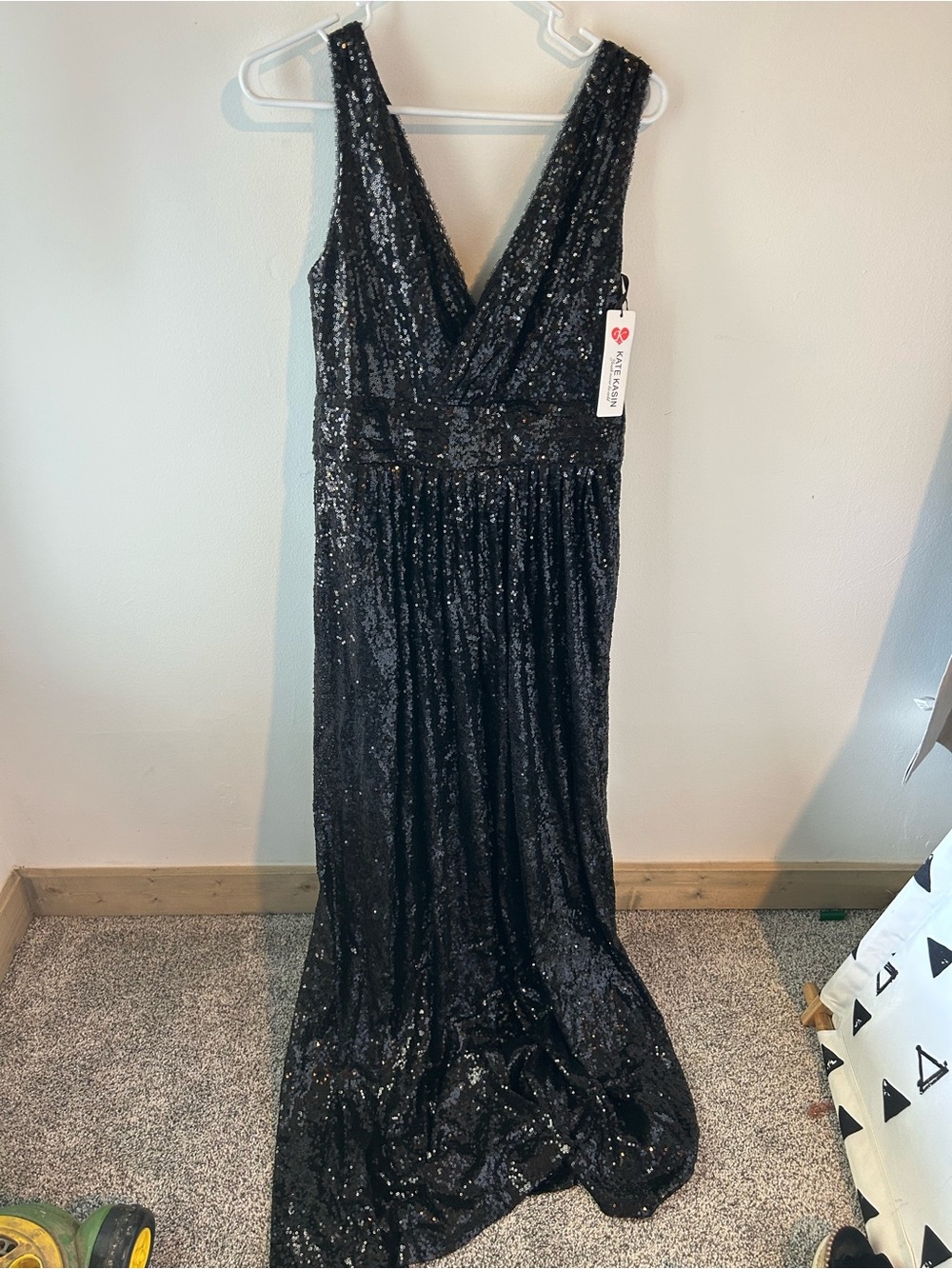Kate Kasin black sequin dress